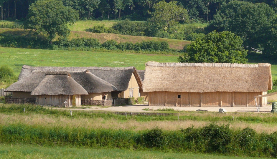 Die Wikingersiedlung Haithabu am Danewerk bei Schleswig.