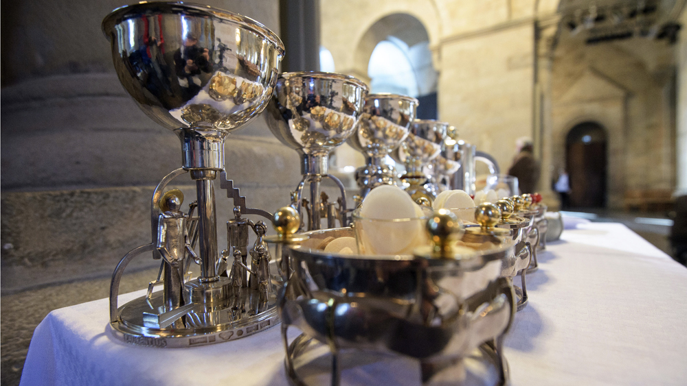 Das Abendmahl mit Kelchen und Hostien war eines der Themen beim Gottesdienst-Tag