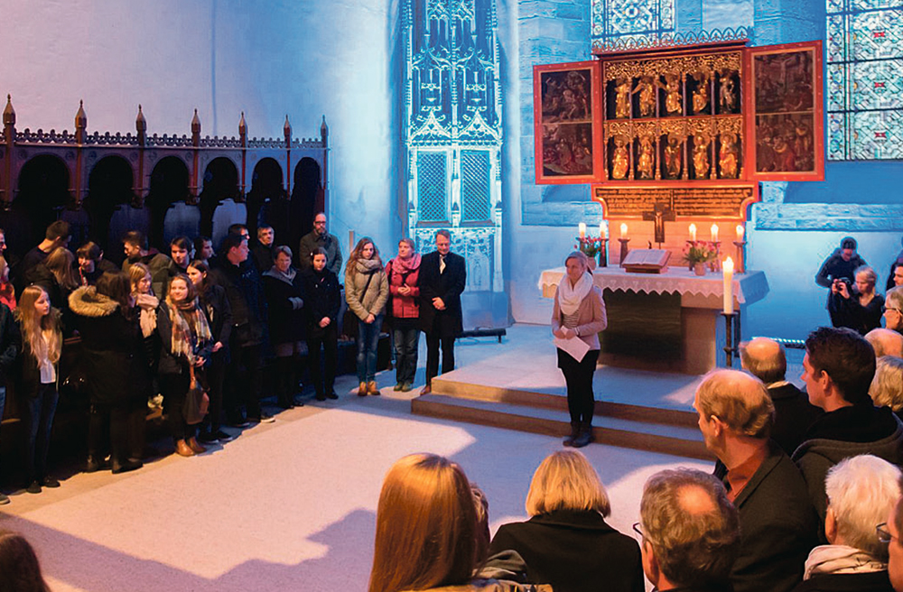 In der Klosterkirche hielt Gewinnerin Julia Schönbeck ihre Andacht