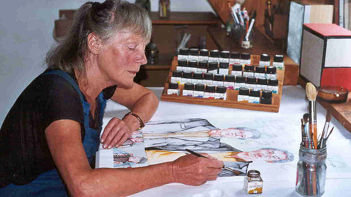Anke de Vries in ihrem Atelier