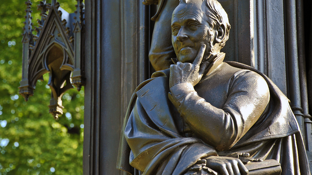 Ernst Moritz Arndt im Rubenow-Denkmal vor der Universität Greifswald
