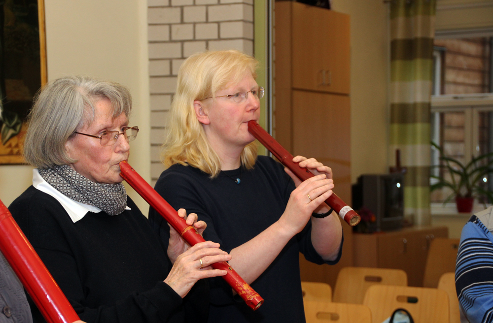 Chor-Probe: Birgit Schaub und Sieglinde Wintzer