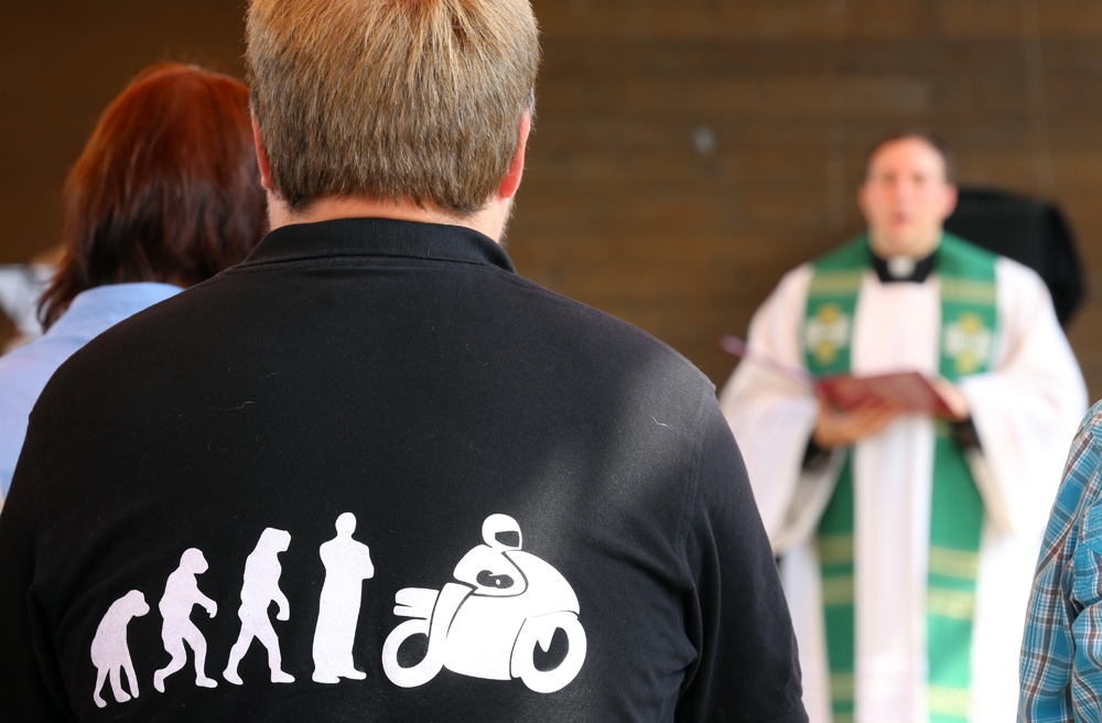 Auch Biker bitten um göttlichen Beistand (Symbolbild)