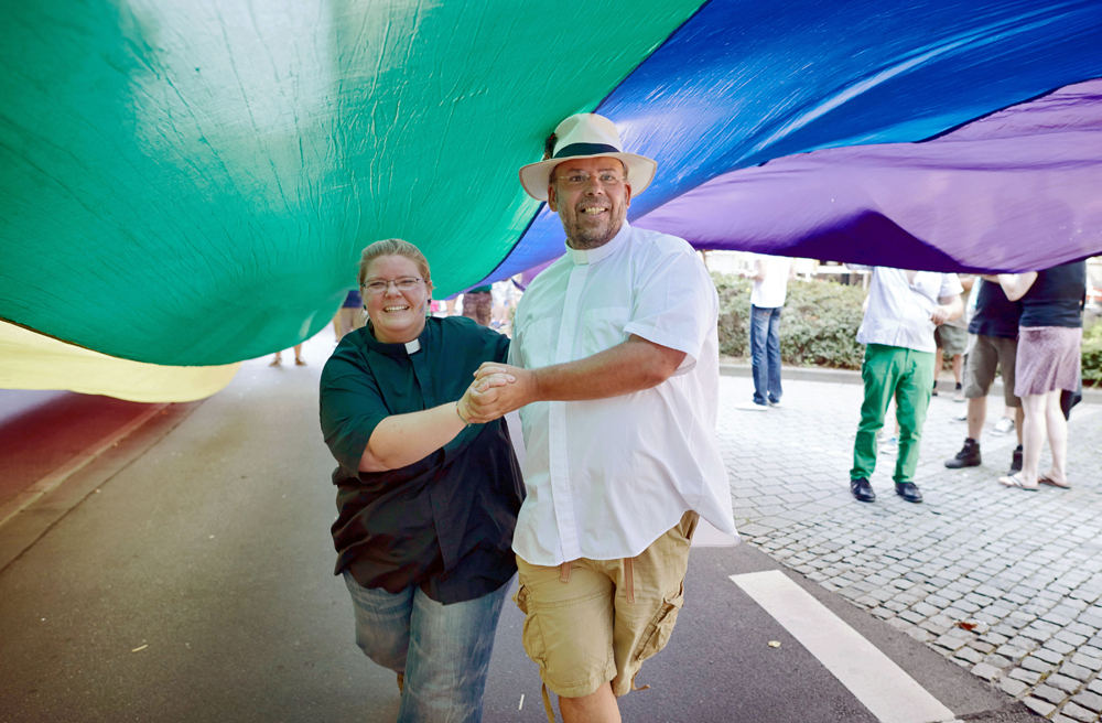 Beim Christopher Street Day 2014 feierte die Kirche mit