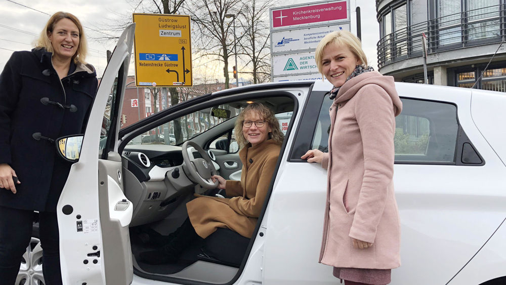 Das neue E-Auto für den Kirchen­kreis Mecklenburg