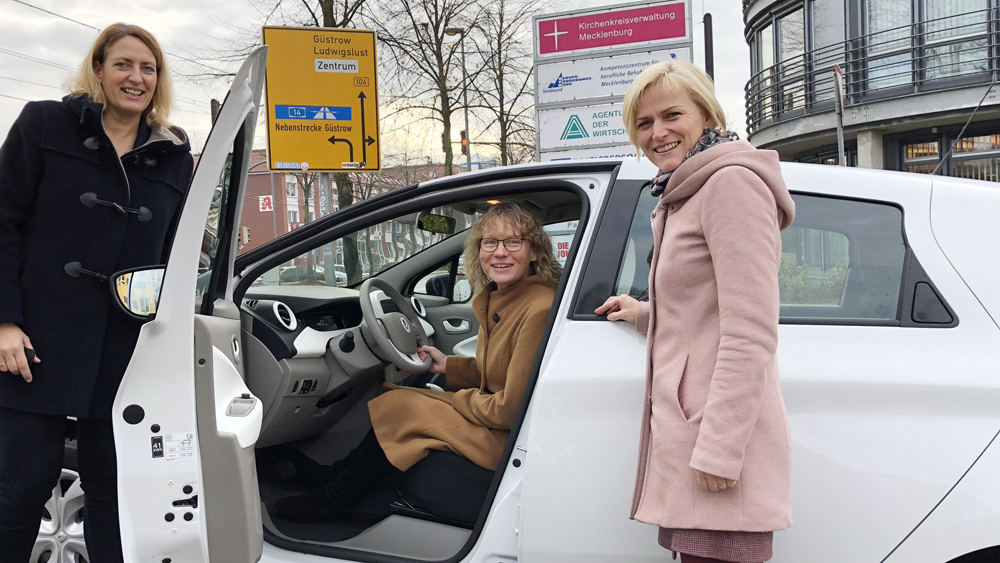 Das neue E-Auto für den Kirchenkreis Mecklenburg
