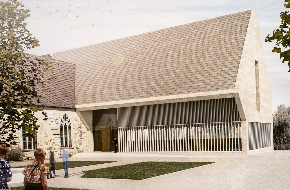 So stellt sich das Architektenbüro "Pape + Pape" den Neubau der Bibliothek im Kloster Loccum vor