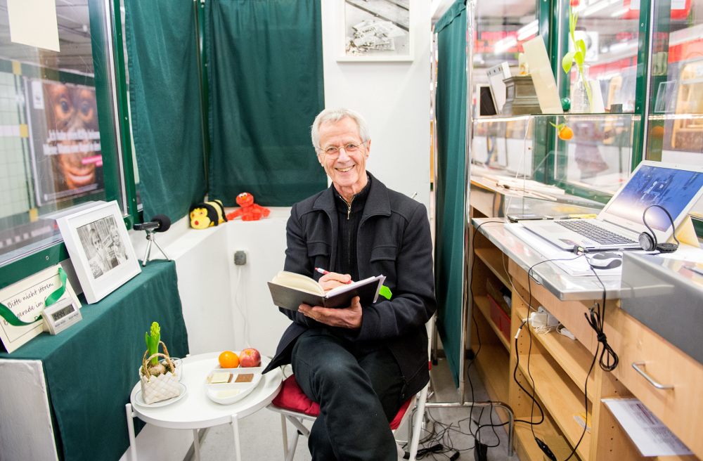 Christoph Busch in seinem gemieteten Kiosk.