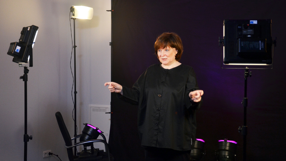 Christiane Neukirch während der Aufnahmen in Hannover