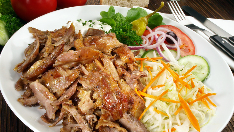 Leckeres Gyros mit Salat