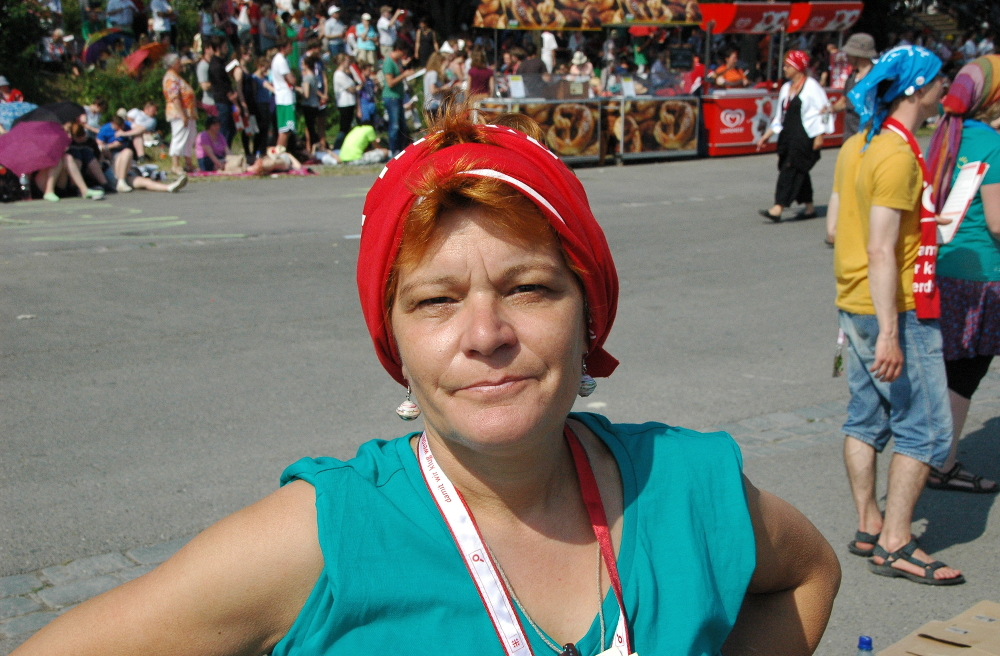 Den Abschlussgottesdienst des Kirchentags, hier in Stuttgart, besucht Birte Burgänger immer.