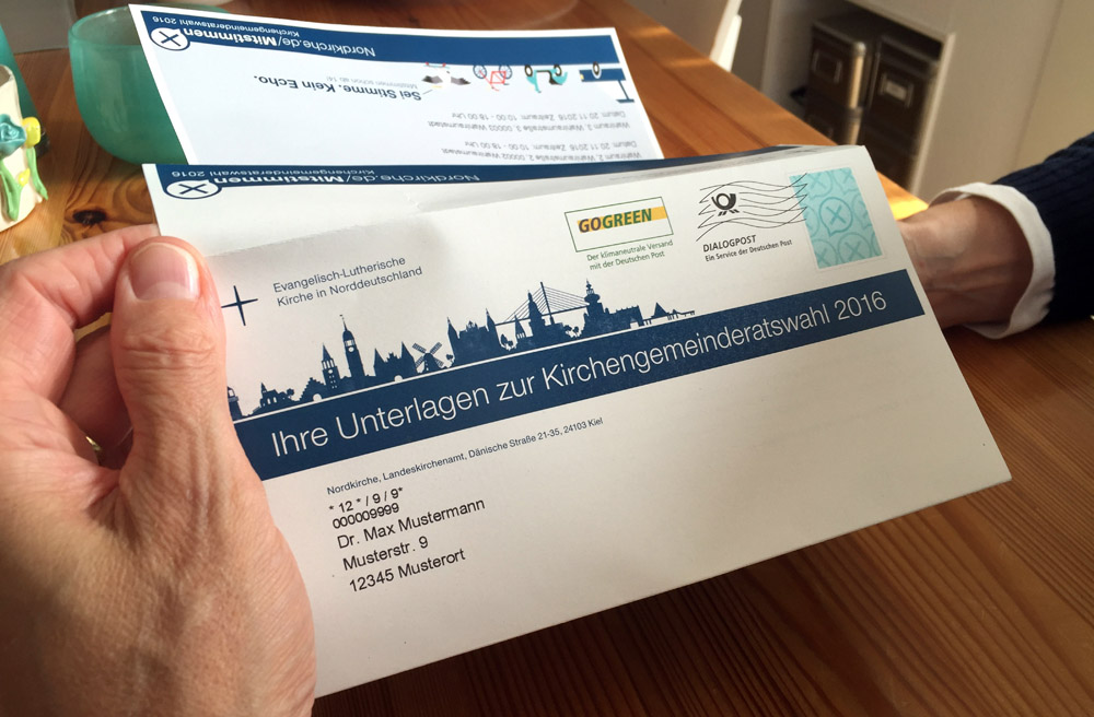 Diese Unterlagen verschickt die Nordkirche an alle Wahlberechtigten