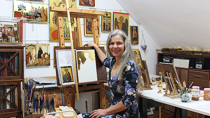 Kirsten Voß malt Ikonen