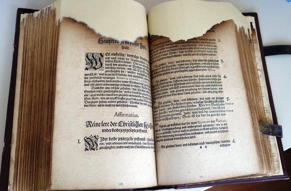 Blick in das Lübecker Konkordienbuch