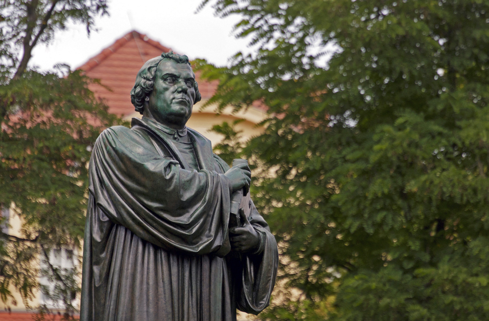 Martin Luther steht 2017 im Mittelpunkt (Statue in Eisenach, Thüringen)