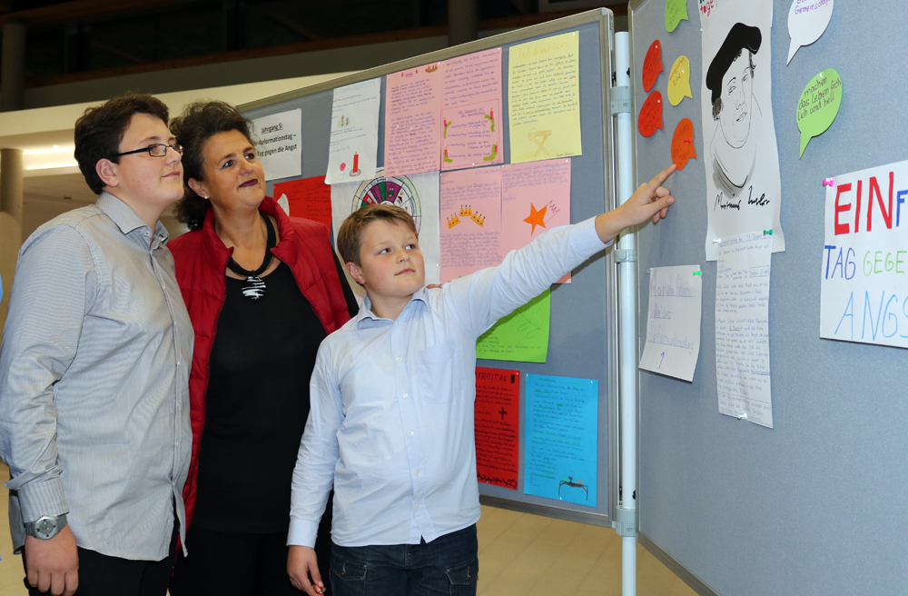 Zu Martin Luther haben die Schüler eine Ausstellung entworfen