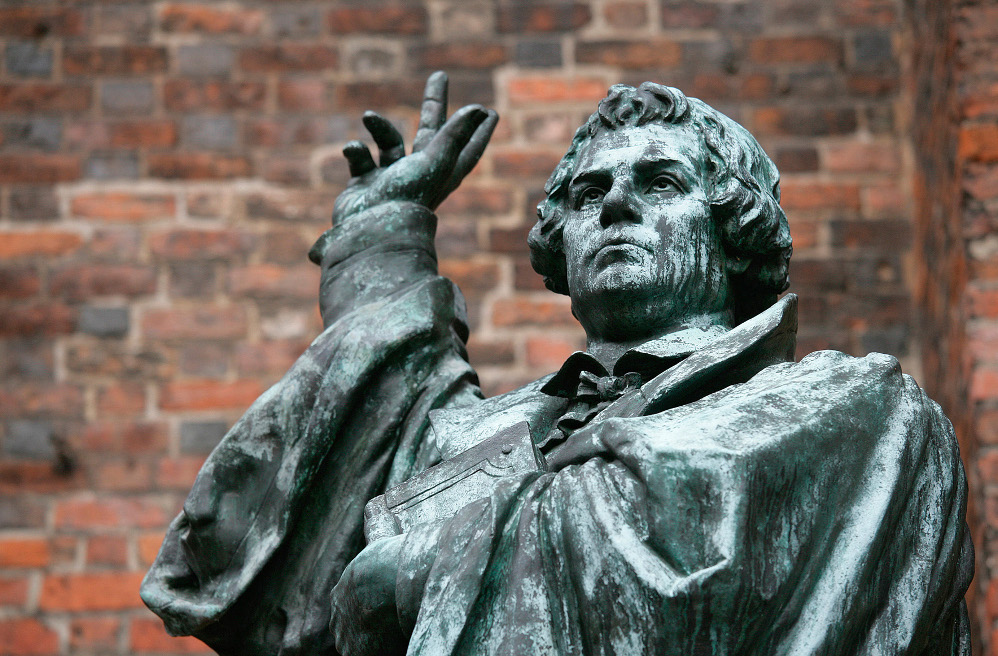 Lutherdenkmal an der Marktkirche in Hannover.
