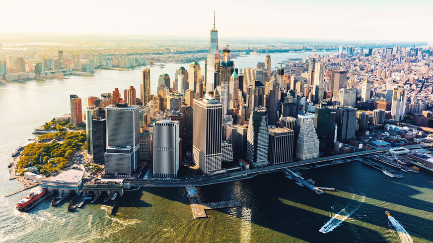 Blick auf New York City