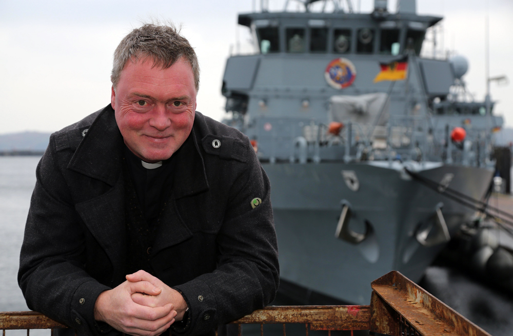 Militärseelsorger Andreas Knabe auf dem Marinestützpunkt Kiel-Wik