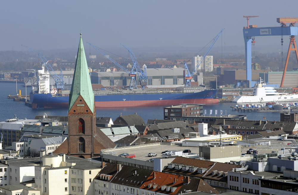 Die Kieler Nikolai-Kirche in der Nähe des Hafens