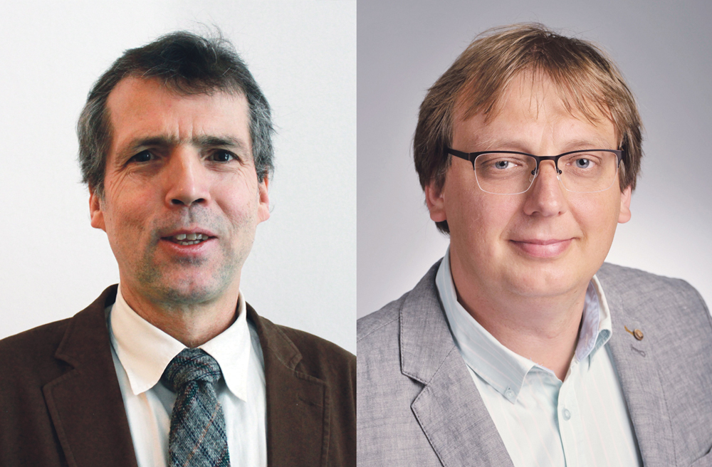 Die Propst-Kandidaten Matthias de Boor (li.) und Marcus Antonioli