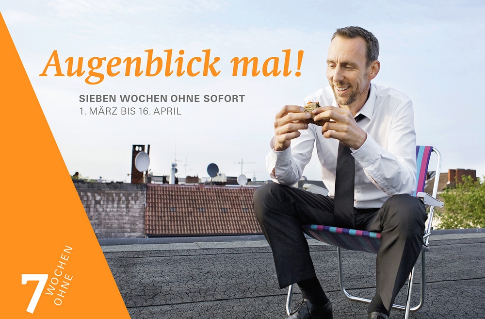 Mit diesem Motiv wirbt die Aktion "7 Wochen Ohne".