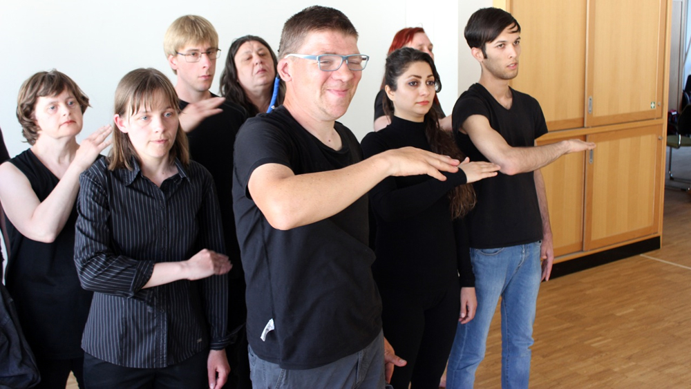 Das Integrative Theater Kiel bei der Probe
