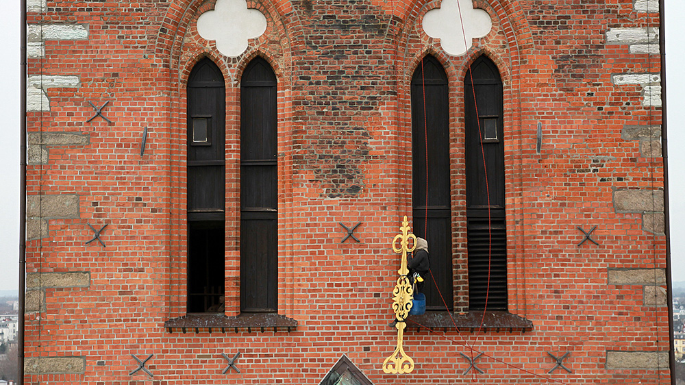 Image - Uhrzeiger von St. Jakobi abmontiert