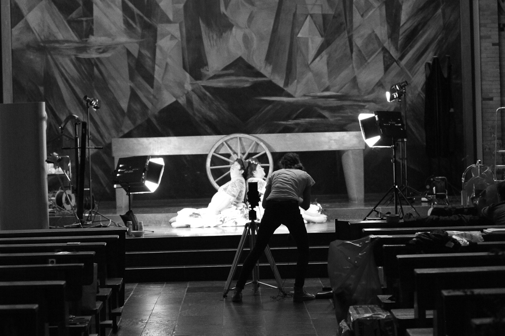 Das ungewöhnliche Fotoshooting fand in der Kapelle des hannoverschen Henriettenstiftes statt