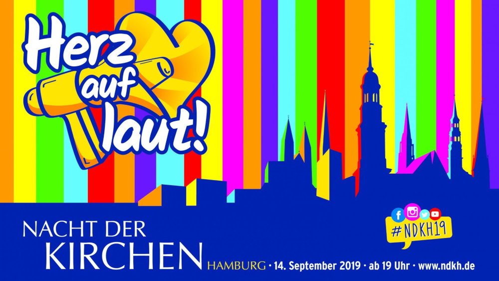 Unter dem Motto "Herz auf laut" findet in diesem Jahr die Hamburger "Nacht der Kirchen" statt.