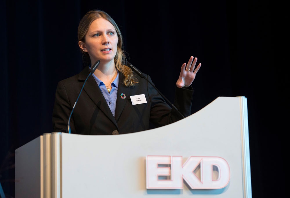 Die Klimaforscherin Kira Vinke Foto: Heike Lyding / epd