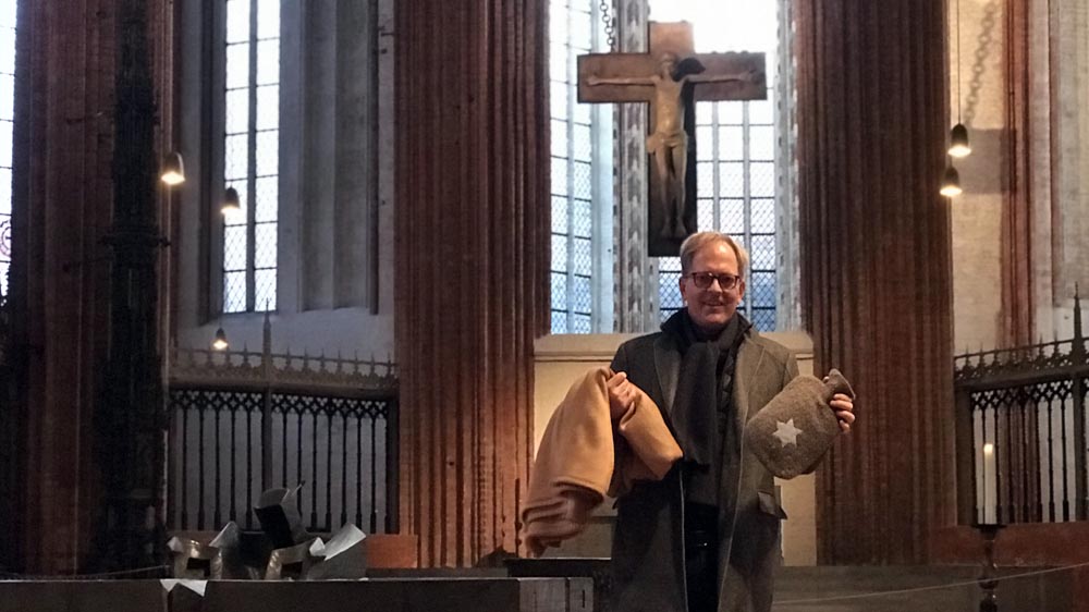 Pastor Robert Pfeifer in der Lübecker St. Marienkirche