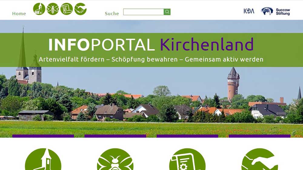 Die Startseite des Infoportals