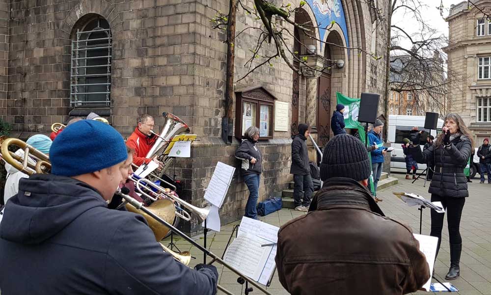 Bläser spielten zur Andacht Foto: Julia Fischer