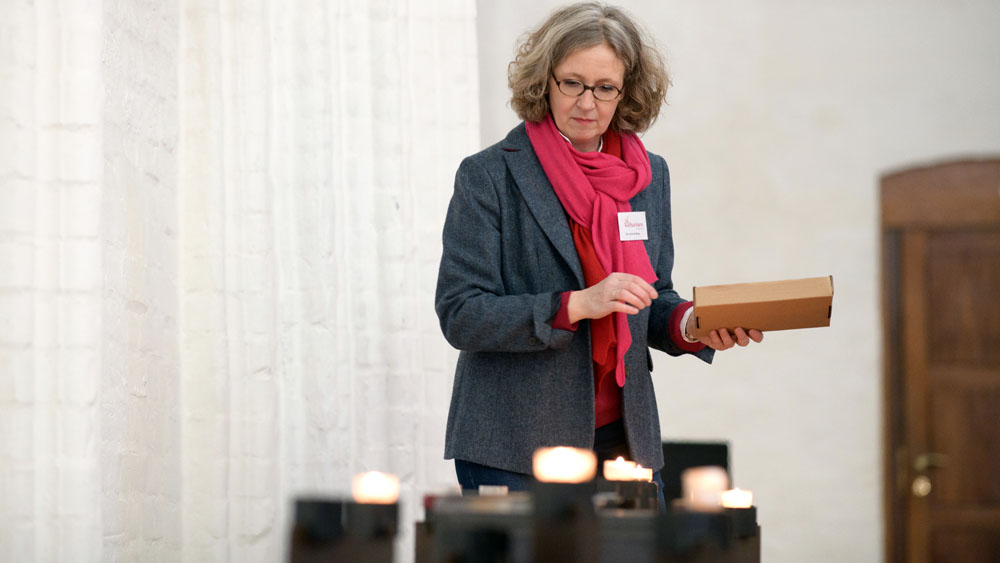 Uta-Jane Gaßner ist als Kirchenhüterin in der Hamburger Hauptkirche St. Katharinen aktiv