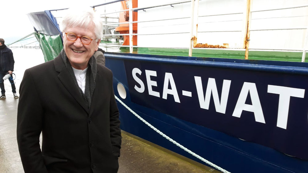 Für das kirchliche Rettungsschiff Sea Watch 4 hat sich Heinrich Bedford-Strohm sehr eingesetzt
