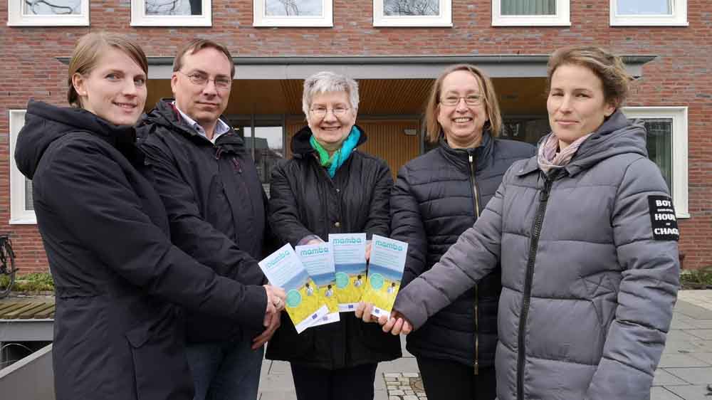 Engagieren sich beim Projekt „Mamba“ (v.l.) : Jasmin Weißbrodt, Hauke Schmidt, Doris Scheer, Marianne Pedersen und Annika Schmiedek-Inselmann