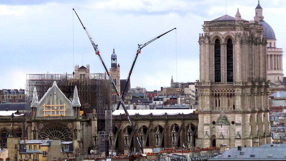 Bauarbeiten an Notre Dame im April 2019