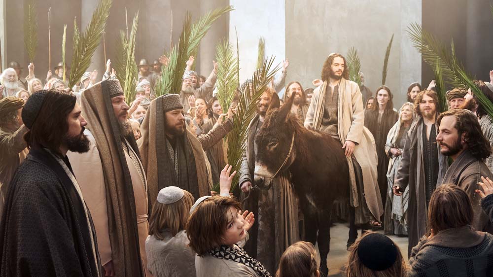 Probenfoto: Rochus Rückel beim Einzug in Jerusalem