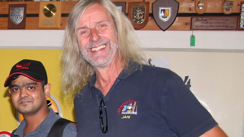 Jan Oltmanns im Seemannsclub Duckdalben Foto: Privat