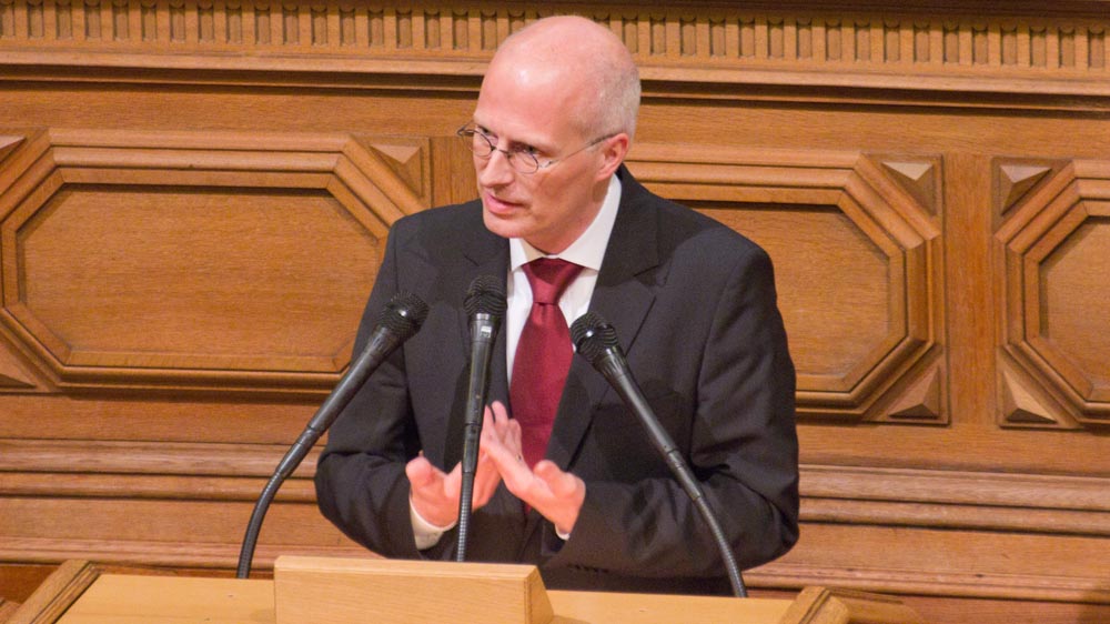 Hamburgs Erster Bürgermeisters Peter Tschentscher: "Wir brauchen irgendwann auch die Flächen oder die Immobilien, um die Menschen aufzunehmen"