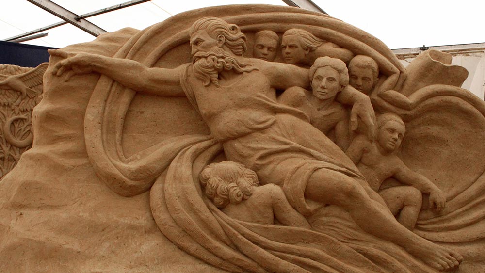 „Die Erschaffung Adams“ von Michelangelo ist in der Sixtinischen Kapelle in Rom zu sehen – und derzeit auf Rügen