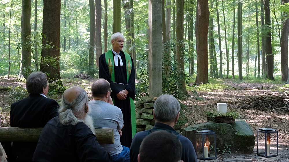 Diakoniepastor Rainer Müller-Brandes hielt die Trauerrede für Hasso Diedrich
