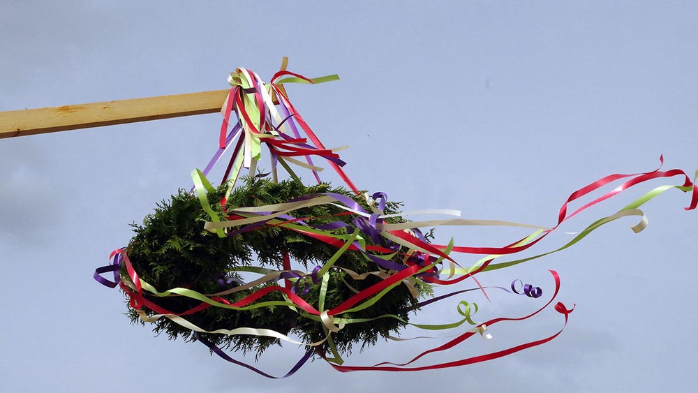 Mit dem Kranz wird Richtfest gefeiert (Symbolbild)