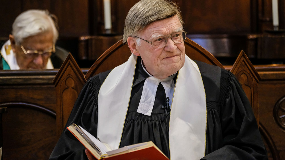 Horst Hirschler während des Gottesdienstes