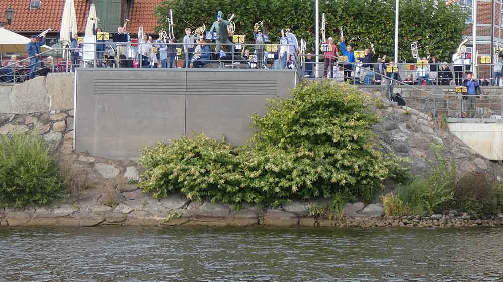Am Ufer der Elbe bei Lauenburg haben die Posaunisten auch schon gespielt