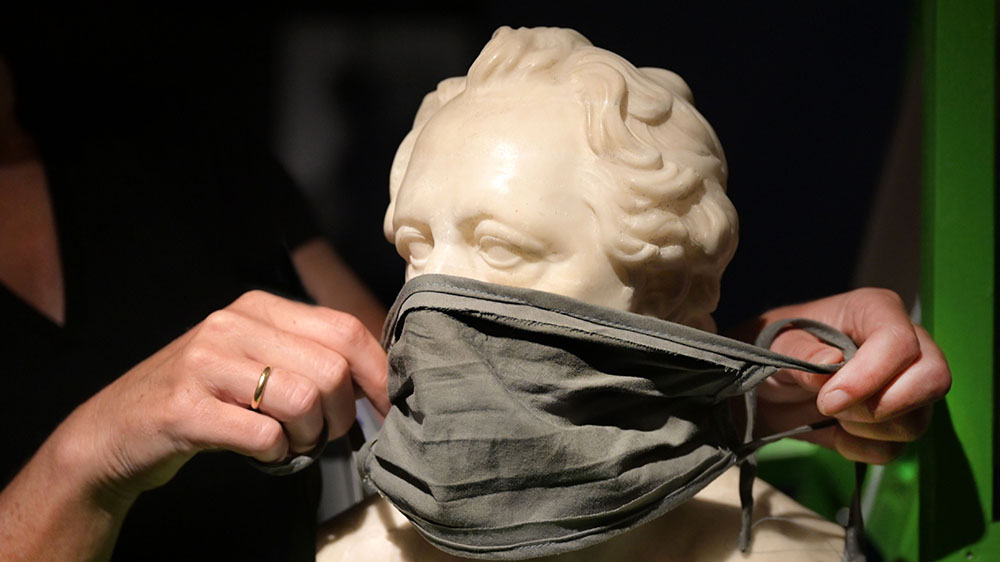 Auch Goethe trägt Maske – trotzdem mussten viele Veranstaltungen abgesagt werden