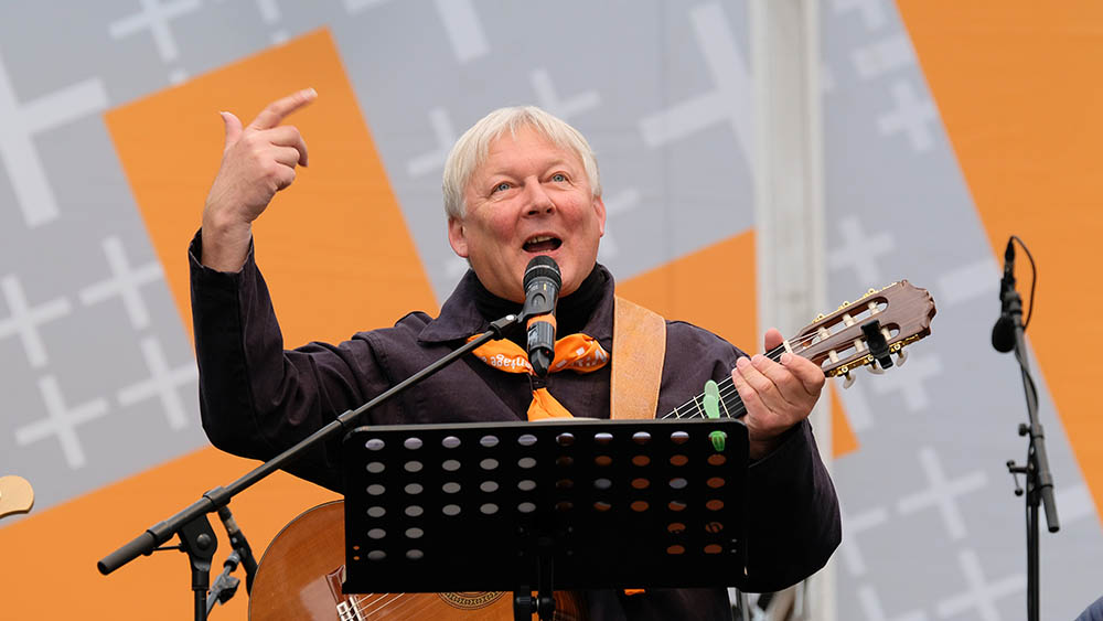 Auch beim Evangelischen Kirchentag 2017 in Berlin ist Fritz Baltruweit im Einsatz