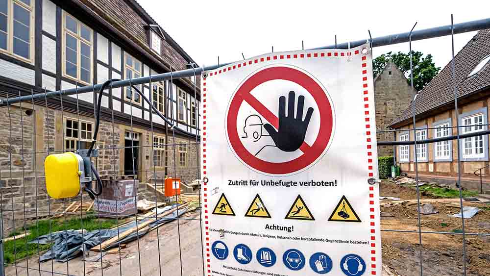 Die Bauarbeiten im Kloster Loccum dauern an