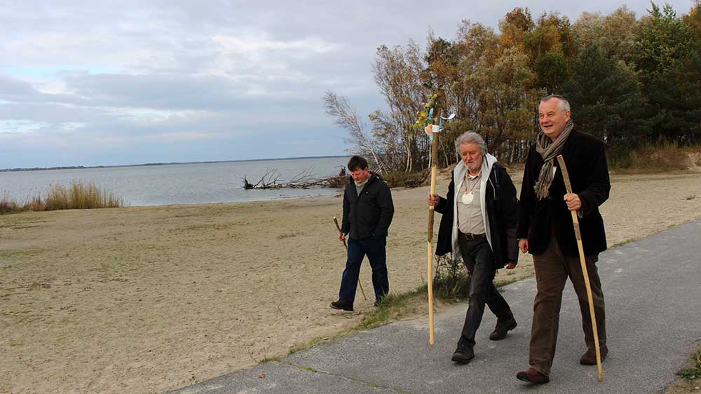 Auf dem Weg (v.l.): Gerd Albrecht, Wolfgang Drews und Stefan Fricke